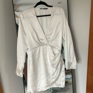 White Satin Zara Dress